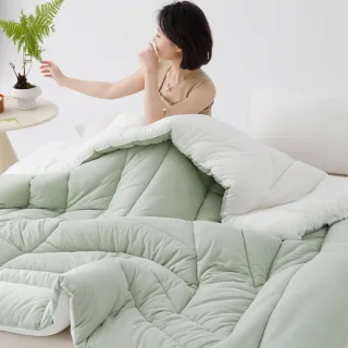 【Aibo】慕斯雲朵雙色針織保暖冬被(單人/雙人 均一價/保暖被/韓國被/冬被/棉被)