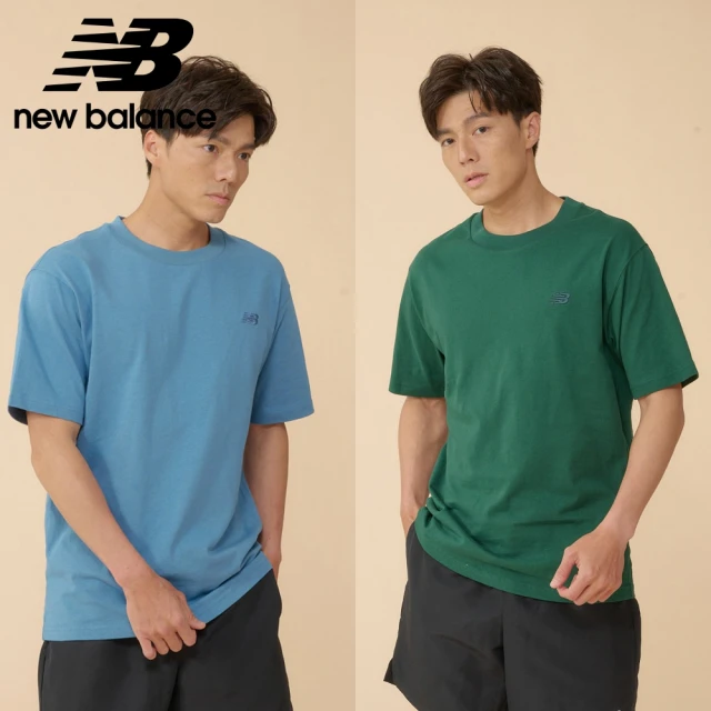 NEW BALANCE NB 小LOGO厚磅短袖上衣_男性_MT41533HEB_MT41533NWG_MT41533PAM(美版 版型偏大)