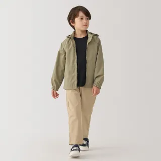 【MUJI 無印良品】兒童彈性綾織寬鬆合身褲(共4色)