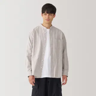 【MUJI 無印良品】男水洗牛津布立領長袖襯衫(共6色)