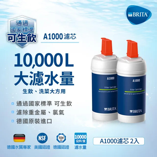 【德國BRITA官方】mypure A1000長效型濾芯(二入)