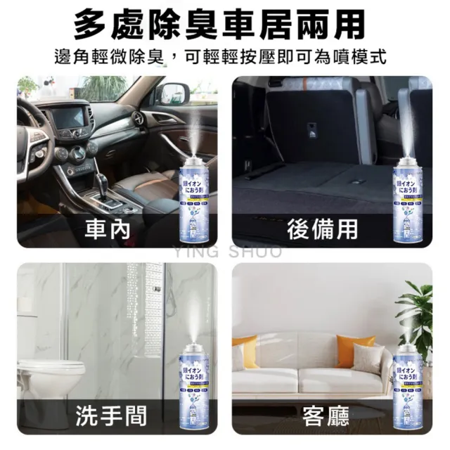 【YING SHUO】車家兩用 銀離子抗菌除臭劑 空氣清淨噴霧 200ml(消毒 防霉 淨化 無死角 環保 母嬰可用)