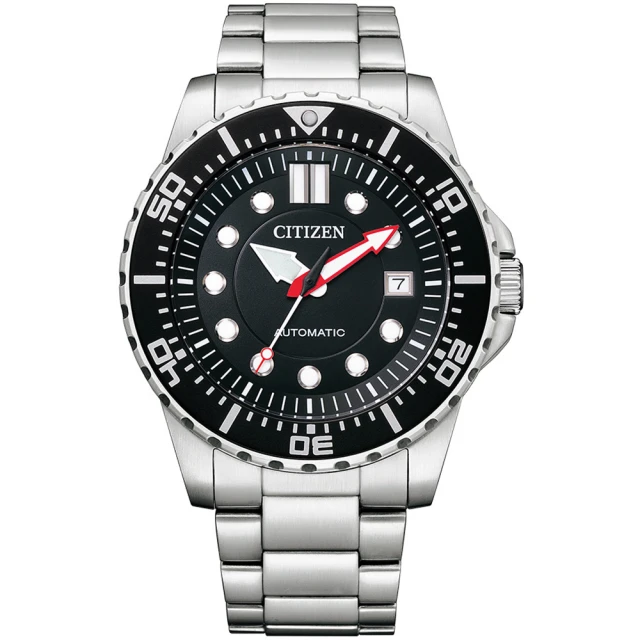 CITIZEN 星辰 運動時尚自動上鍊機械錶-43mm/黑(NJ0120-81E)