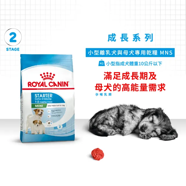 【ROYAL 法國皇家】小型離乳犬與母犬專用飼料 MNS 3KG(小顆粒 狗乾糧 狗飼料)