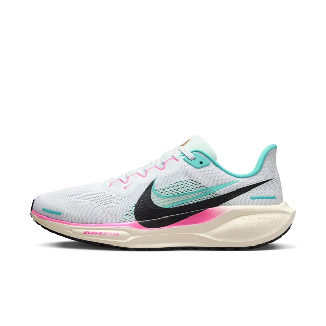 NIKE 耐吉 AIR ZOOM PEGASUS 41 男鞋 運動鞋 慢跑鞋 白綠粉(HM3703161)