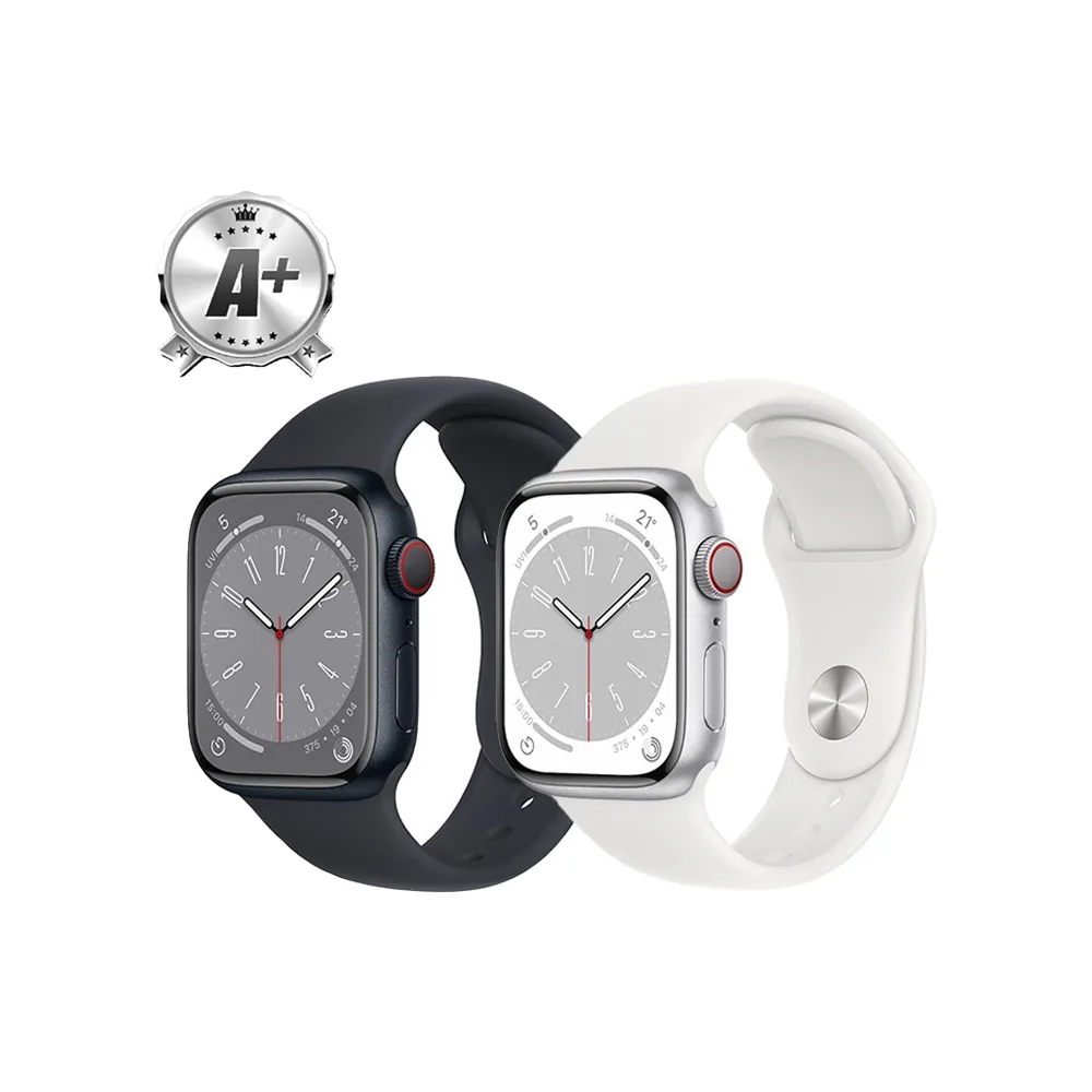 【Apple】A+級福利品 Apple Watch S8 GPS版 45mm(鋁金屬錶殼搭配運動型錶帶)