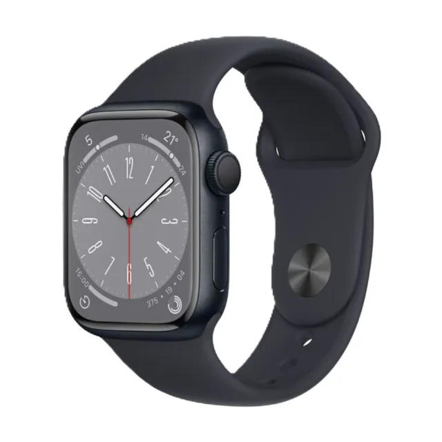 【Apple】A+級福利品 Apple Watch S8 GPS版 45mm(鋁金屬錶殼搭配運動型錶帶)