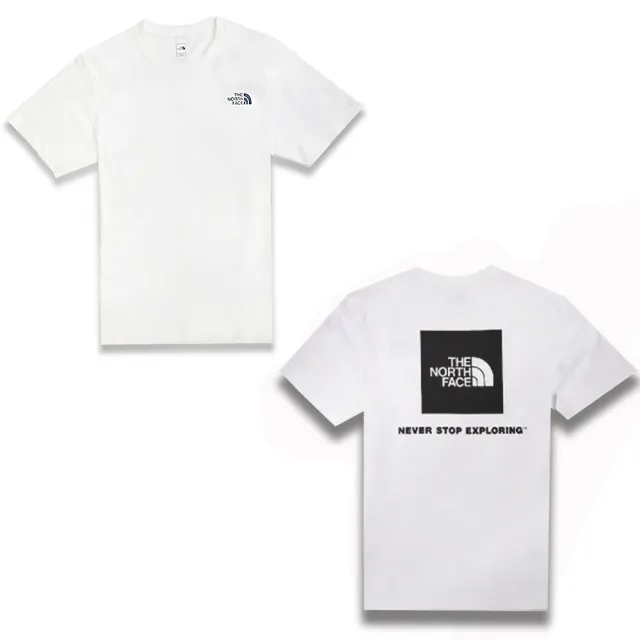 【The North Face】黑色棉短袖 短T 背後小LOGO(平輸品)