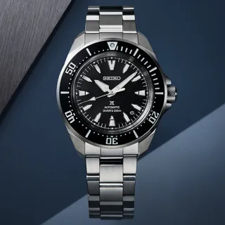 【SEIKO 精工】Prospex 黑武士經典200米機械潛水錶-黑x銀/41.7mm 父親節限定(SRPL13K1/4R35-06K0D)