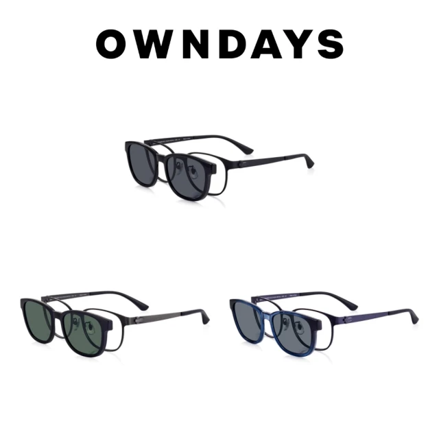 【OWNDAYS】SNAP系列磁吸式兩用光學偏光墨片鏡框(SNP1020X-4S)