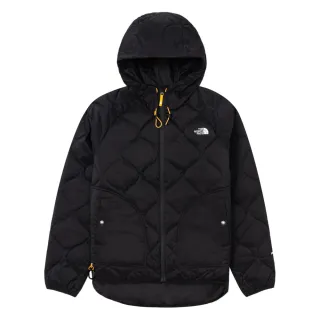 【The North Face 官方旗艦】北面女款黑色DWR防潑水保暖可打包連帽羽絨外套｜83SO4H0