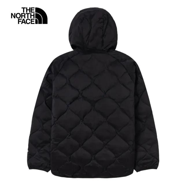 【The North Face 官方旗艦】北面女款黑色DWR防潑水保暖可打包連帽羽絨外套｜83SO4H0