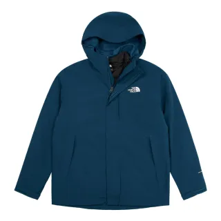 【The North Face 官方旗艦】北面男款藍色DryVent防水透氣鋪棉內裡三合一外套｜81RN5LO