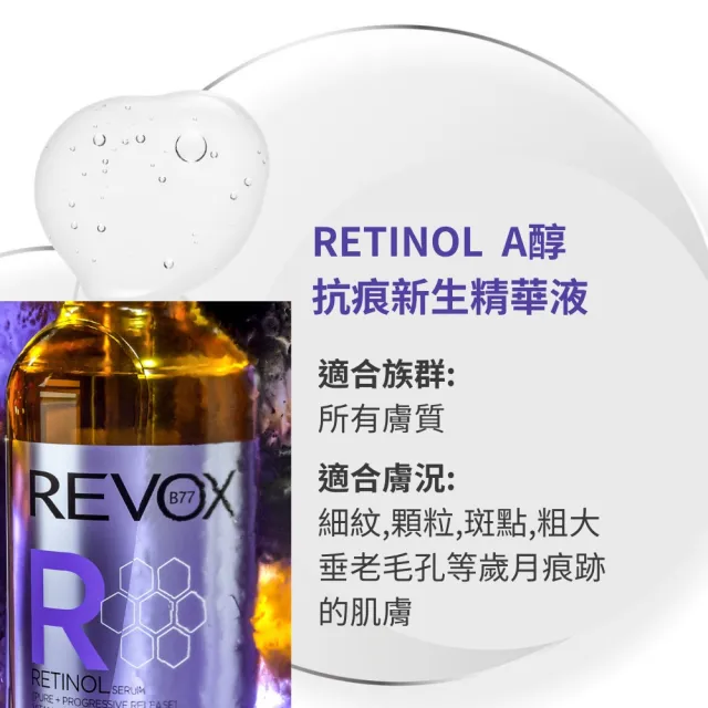 【REVOX B77 瑞博士】A醇抗痕新生精華液30ML*3入組(歐洲NO.1精華液)