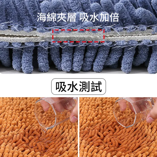 【ANTIAN】雪尼爾加厚防滑吸水地墊 家用浴室門地毯 廁所腳墊 衛生間腳踏墊