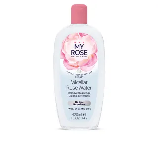 【保加利亞MY ROSE】三合一無酒精玫瑰溫和保濕卸妝水(加大版420ml-總代理公司貨)