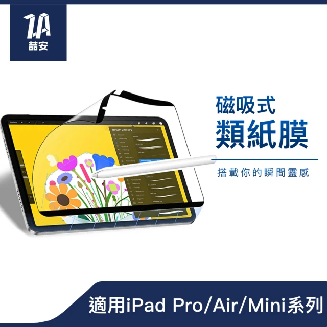 ZA 喆安 吸附類紙膜螢幕保護貼M4M2 Pro3/2/1 Air5/4/3 mini6 9/8/7 11/10.9/10.5/10.2/8.3吋(適用iPad)