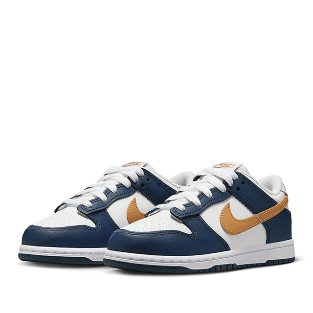 NIKE 耐吉 休閒鞋 童鞋 中鞋 兒童 運動鞋 DUNK LOW PSE 藍白金 FB9108-111