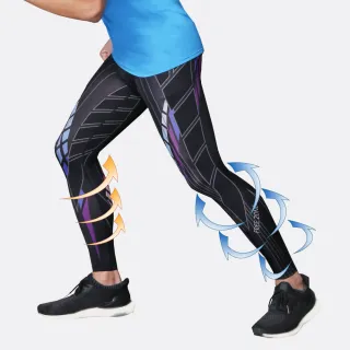 【FREEZONE】現貨 彩虹II 印花輕量無縫壓力長褲 男款-FZ800II型(緊身機能壓縮/運動瑜珈/慢跑登山/健身重訓)