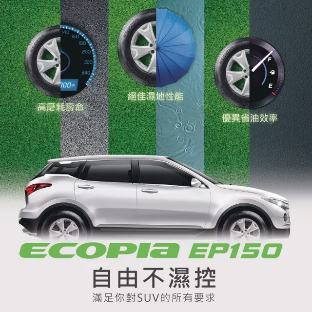 【BRIDGESTONE 普利司通】ECOPIA EP150 環保節能輪胎_四入組_215/55/17(車麗屋)