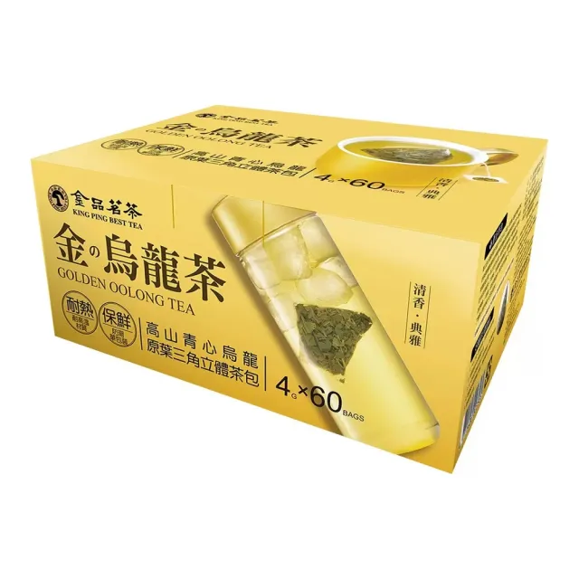 【美式賣場】金品茗茶 金烏龍原葉三角立體茶包(4gx60包入)