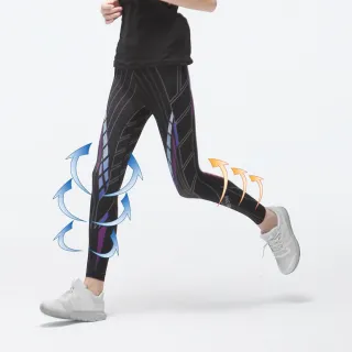 【FREEZONE】現貨 彩虹II 印花輕量無縫壓力長褲 女款-FZ800II型(緊身機能壓縮/運動瑜珈/慢跑登山/健身重訓)