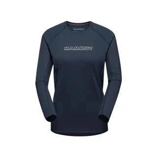 【Mammut 長毛象】Selun FL Longsleeve Logo Women 機能LOGO長袖T恤 海洋藍 女款 #1016-01450