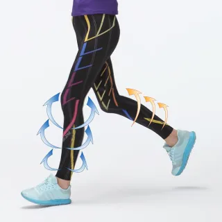 【FREEZONE】現貨 彩虹I 印花輕量無縫壓力長褲 女款-FZ800II型(緊身機能壓縮/運動瑜珈/慢跑登山/健身重訓)