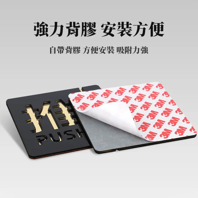 【ARRYN HOUSE】推拉一組 壓克力推拉門牌貼 推拉標示牌 ER0451(推拉指示牌 門牌指示牌 立體門貼)