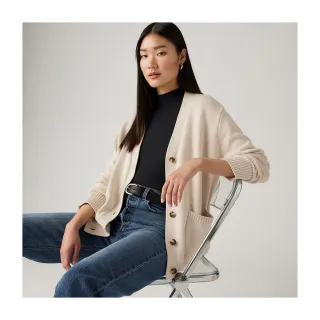 【LEVIS 官方旗艦】女款針織罩衫外套 / 混羊毛 熱賣單品 000O0-0001