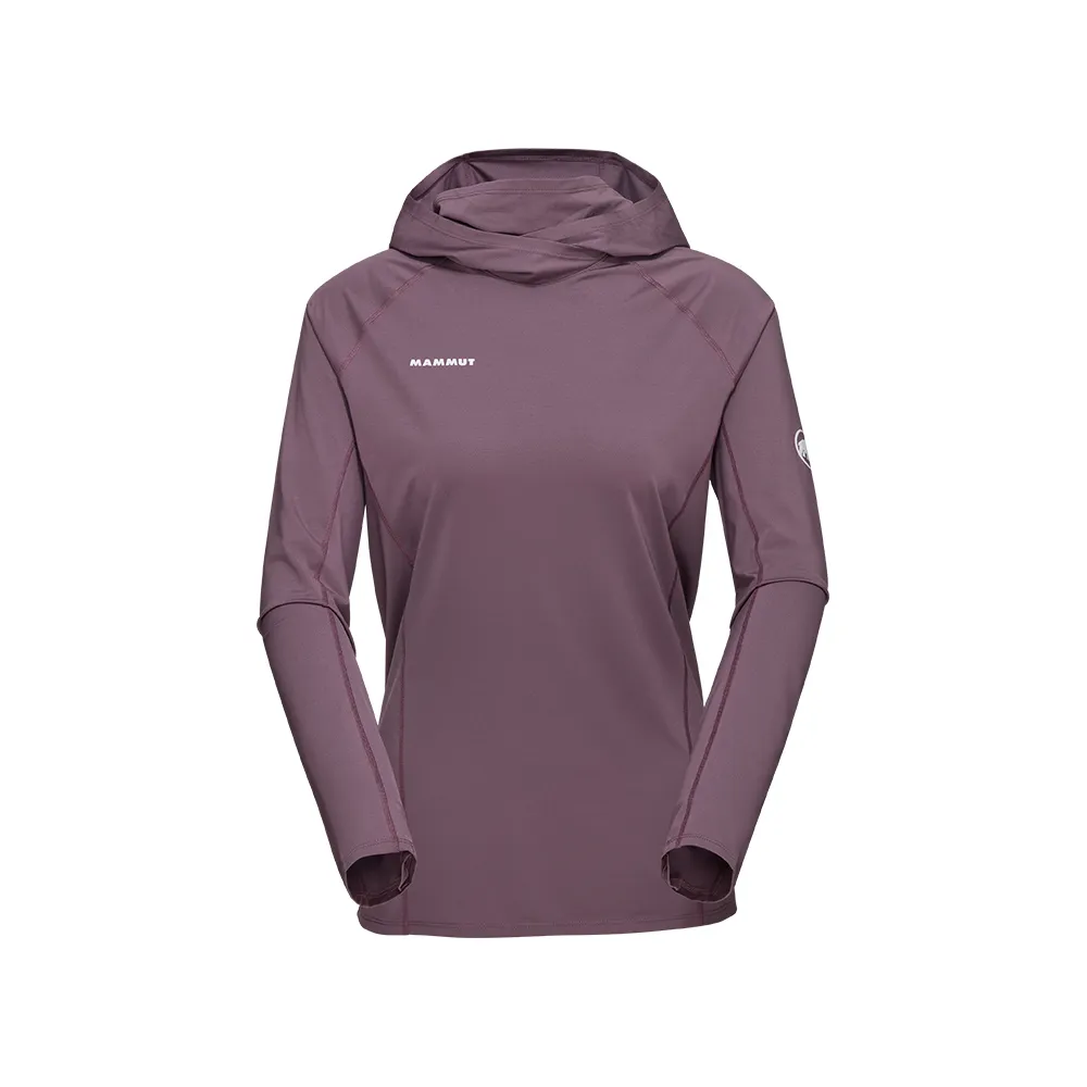 【Mammut 長毛象】Selun FL Sun Hoody Women 機能套頭連帽上衣 波動紫 女款 #1016-01430