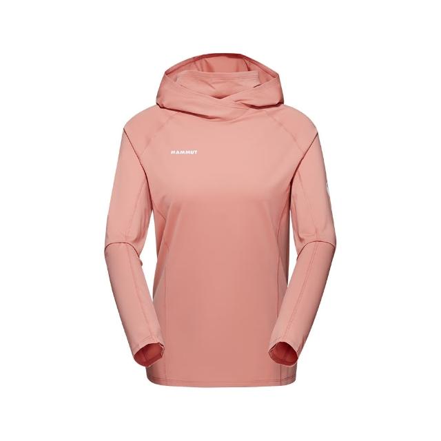 【Mammut 長毛象官方直營】Selun FL Sun Hoody Women 機能套頭連帽上衣 石英粉 女款 #1016-01430