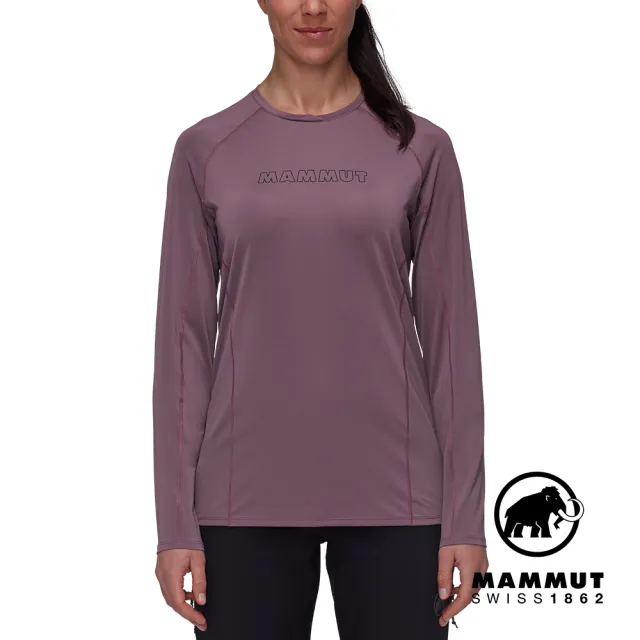 【Mammut 長毛象】Selun FL Longsleeve Logo Women 機能LOGO長袖T恤 波動紫 女款 #1016-01450