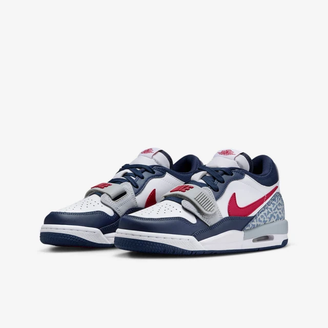 NIKE 耐吉 運動鞋 籃球鞋 女鞋 中大童 男鞋 AIR JORDAN LEGACY 312 LOW GS 白藍紅 爆裂紋(CD9054164)