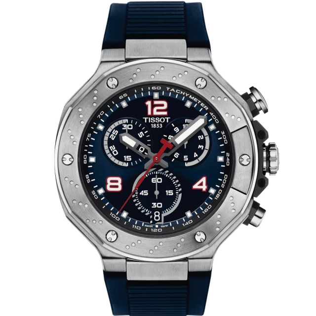 TISSOT 天梭 官方授權 MOTOGP 75週年限量錶 三眼 指針錶 男錶 手錶(T1414171704700)