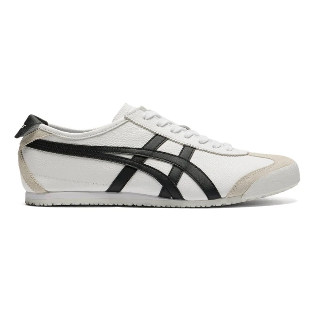 Onitsuka Tiger 鬼塚虎 官方旗艦店 麂皮拼接白底黑虎爪紋 MEXICO 66(1183A201-126)