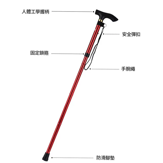 輕量鋁合金可折疊拐杖 伸縮折疊拐杖 登山助力杖 五折防滑拐杖 老年人拐棍