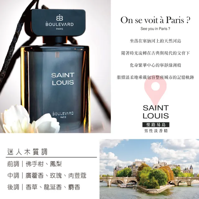 【Boulevard Paris】聖路易島男性淡香精100ml(專櫃公司貨)