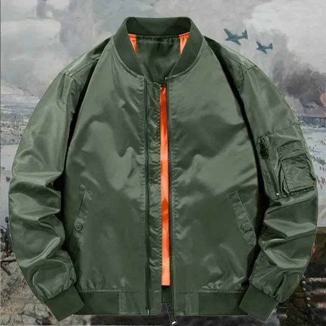 【巴黎精品】現貨+預購 軍裝外套復古工裝古著(MA1飛行防風簡約男夾克4色a1hg48)