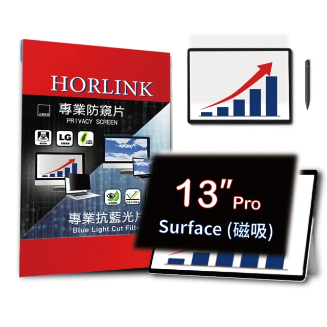 HORLINK Surface Pro 13吋 磁吸式螢幕防窺片(防窺/抗藍光/抗眩光/螢幕保護)