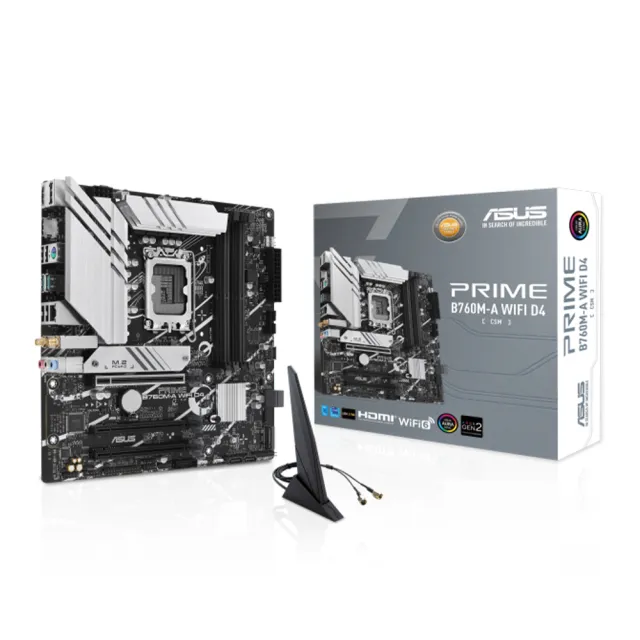 【ASUS 華碩】華碩 PRIME B760M-A WIFI D4-CSM 主機板+華碩 ROG RG-07 高效能散熱膏