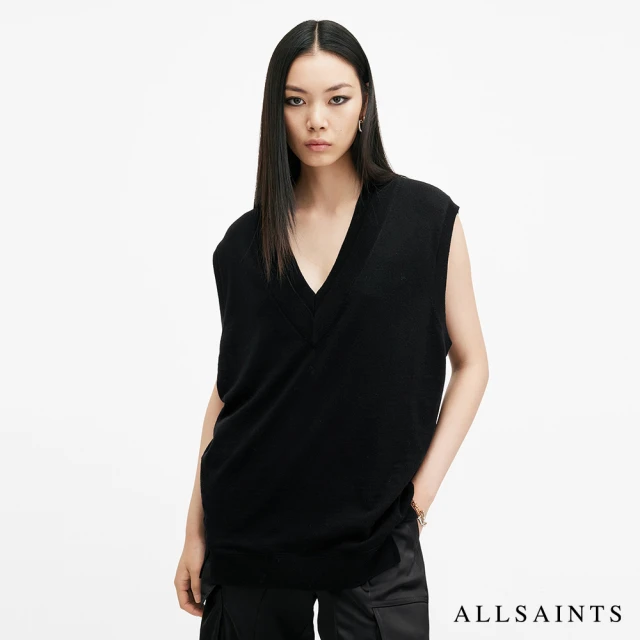 ALLSAINTS BERN V領羊毛針織背心 W036KB(常規版型)