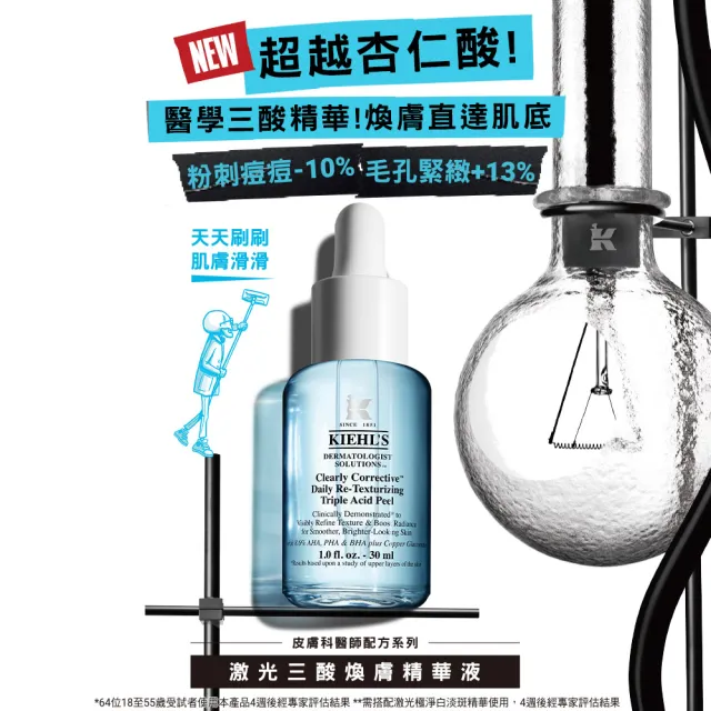 【契爾氏】官方直營 金盞花B5緊緻組(Kiehl’s /三酸精華液30ml+金盞花乳液125ml)