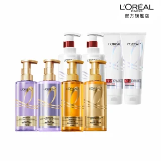 【LOREAL Paris 巴黎萊雅】全系列洗髮/護髮任選8入(玻尿酸/髮芯強化/黃金胜#大金瓶#髮根氣墊瓶)