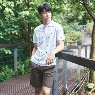 【NAUTICA】男裝 百搭彈性素面短褲(灰色)