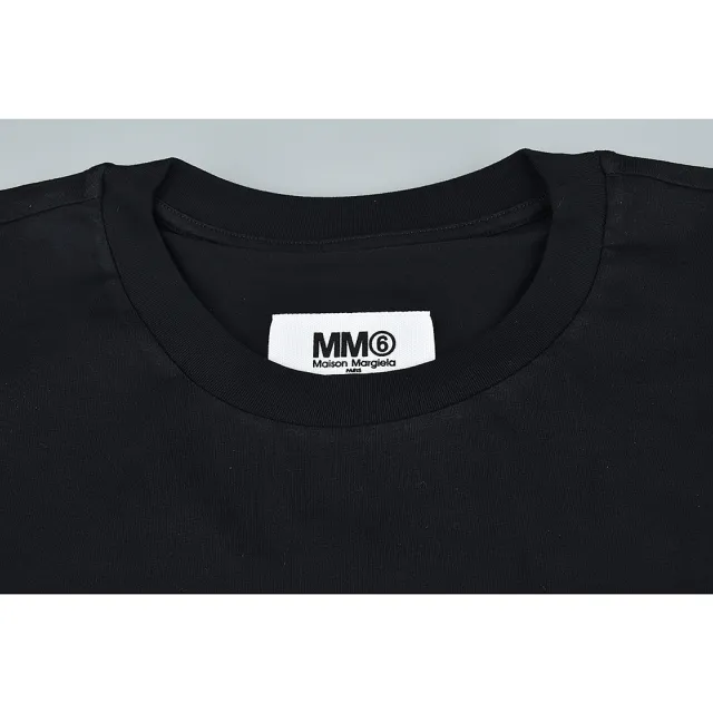 【MM6 MAISON MARGIELA】MM6 Maison Margiela大寫英數LOGO短袖純棉T恤(女款/黑)