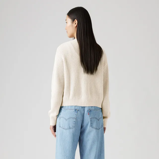 【LEVIS 官方旗艦】女款 開襟毛衣 米白 熱賣單品 A3235-0022