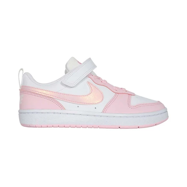 NIKE 耐吉 17-22CM_COURT BOROUGH LOW RECRAFT 女中童運動休閒鞋 白粉紅(DV5457-105)