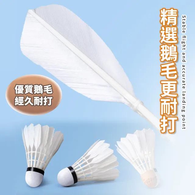 【MINT嚴選】羽毛球 羽球 精選鵝毛 飛行穩定 桶裝/12入組(羽球 羽毛球)