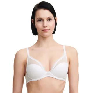 【Passionata】Romane.深V低脊心 T-Shirt Bra內衣 B-D罩杯 白色.46L90_010(無厚襯.版型微集中視覺效果)